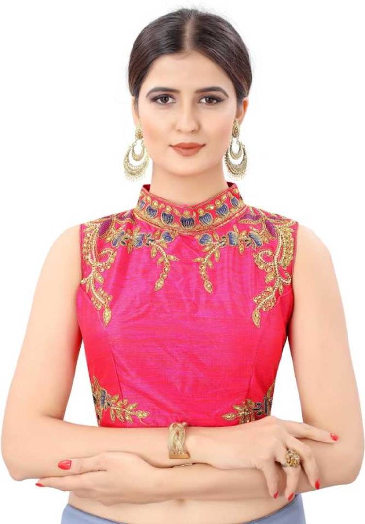 Trendy phantom silk Stitched Blouse for Women
